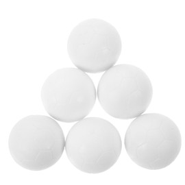 Abaodam Table Football Balls Replacement 6pcs White 36mm Mini Tabletop Soccer Balls Set for Family Gatherings Party Games Indoor Outdoor