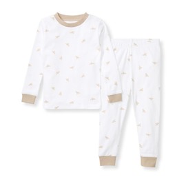 Burt's Bees Baby Baby Boy's Pajamas, Tee and Pant 2-Piece Pj Set, 100% Organic Cotton Soft Sleepwear, Golden Bee, 3 Toddler