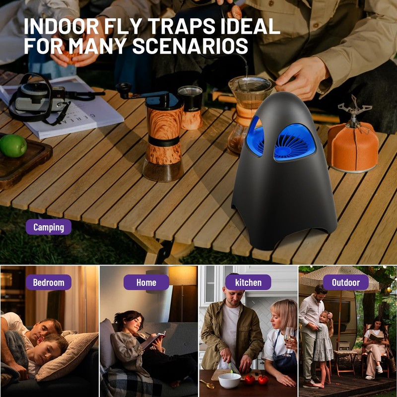 ZAPLITE Fruit Fly Traps for Indoors, Bug Zapper Indoor, Home