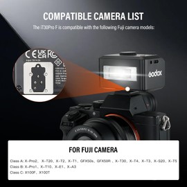 GODOX iT30Pro-F Flash Camera Flash, TTL Auto-Exposure 2.4GHz System 1/8000s High-Speed Sync Small Flash with Full Colour Touch Screen