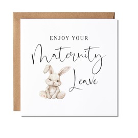 Maise & Rose Maternity Leave Card | Enjoy Your Maternity Leave Card For Friend, Colleague, Mummy To Be | Leaving Work To Have a Baby Card | P119