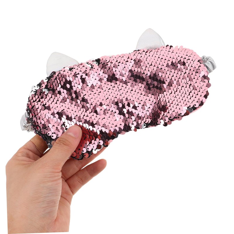 Beavorty Cute Glitter Unicorn Sequin Sleeping Eye Mask with Strap