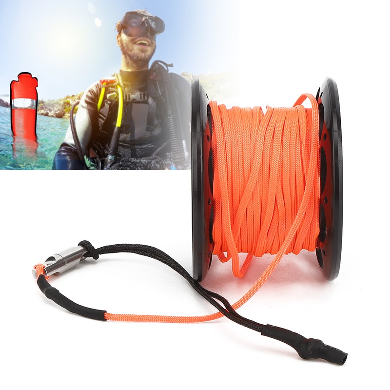 15m Plastic Wire Reel Dual Heads Hook Diving Marker Buoy