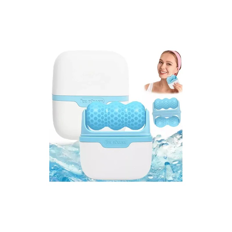 2 En 1 Rodillo Para Masaje Frio Facial Cara Arrugas
