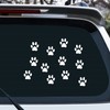 Iprokiu 12pcs/Set Dog Paw Prints Car Sticker Vinyl Decal Car