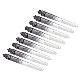 PATIKIL 45mm Dart Shafts, Medium 2BA Thread Nylon Dart Stems Dart Accessories for Steel Tip - 9 Pack (White, Black)