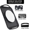 Large Anti-Slip Serving Tray with Handles, Dual Rubber Grippy Lap