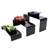 KOSKWKREO 3 Pack Black Acrylic Display Risers, Tiered Display Stand