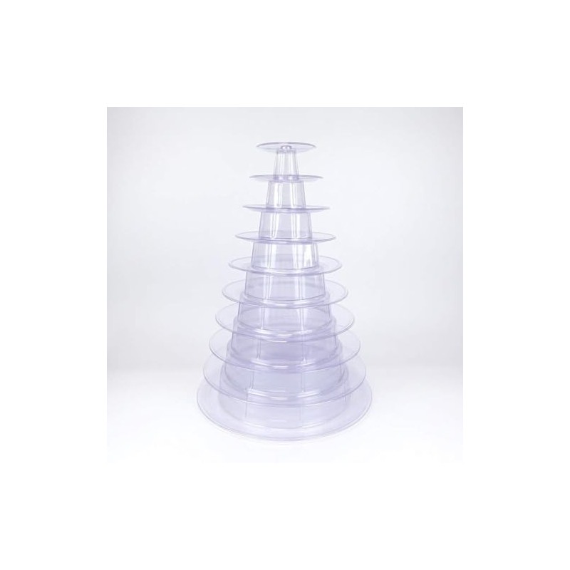 10 Tier Round Macaron Tower Macaron Stand to Hold 230