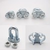 23/32 Inches Wire Rope Clamp,Heavy Duty U-Bolt Cable Clips,Zinc Plated