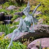 Sitting Fairy Statue Sculpture Figurine Resin Garden Ornament Craft Landscaping
