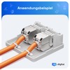 hb-digital Connection Box 2 Port Keystone Module CAT 7 Surface-Mounted