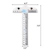 QUETTO 6-Inch Acrylic Clear T-Square Ruler-Transparent T Ruler for Crafting