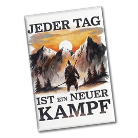 Every Day A New Fight Souvenir Souvenir Magnet - Mountains in the Sunset Funny Nature Souvenir Magnet for Outdoor Lovers