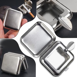VBKITW Pocket Ashtray for On the Go – Small & Odourproof – Portable Mini Pocket Ashtray to Take with You – Travel Ashtray for Handbag – Odourless Ashtray