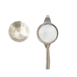 2.2" Mini Matcha Sifter, 30 Fine Mesh T304 Stainless Steel, Tea Strainer, Cocktail Strainer with Base (Silver)