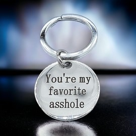 Promotech Favourite Funny Metal Keyring for Favourite Person Brothers Friend, silver