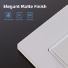 ELEGRP Matte White Single Pole Decors Light Switch with Plate