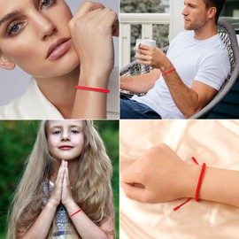 DAYANEY Red Bracelet for Women, Red String Bracelet Protection Christian Women Gifts for Children Adjustable Kabbalah Red Bracelet Mens Tibetan Bracelet with Talisman Christian Girls Christmas Gifts