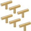 ANSIEDIO 6 Pack Golden Drawer Knobs, Kitchen Cabinet Cupboard Door