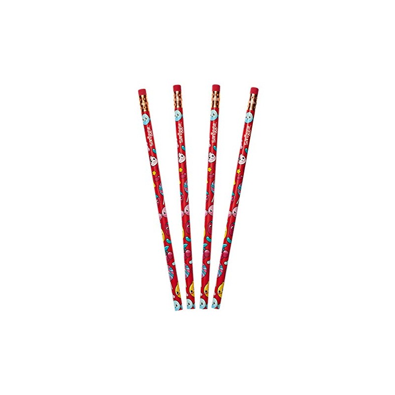 Smiggle Pencils x 4 Pack Scented HB Wooden With Eraser