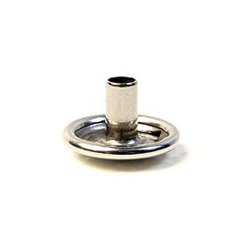 Snap Cap & Socket Only, Stainless Steel, Long Post on The Cap, 1/4", for Carpets and Thicker Fabrics (15 of Each Piece)