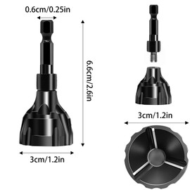 CZS Deburring Tool Chamfer Tool, HSS Hex Shank Deburring Tool for Metal, Bolt Thread Repair with Quick Release Shank Fits, 2 Pack