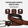 BAKANO Handmade Leather Braided Belt 1 1/2" for Jeans, Golf