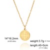 YIQPKUM Dainty Classic Cross Medallion Necklace Elegant Stainless Steel Religious