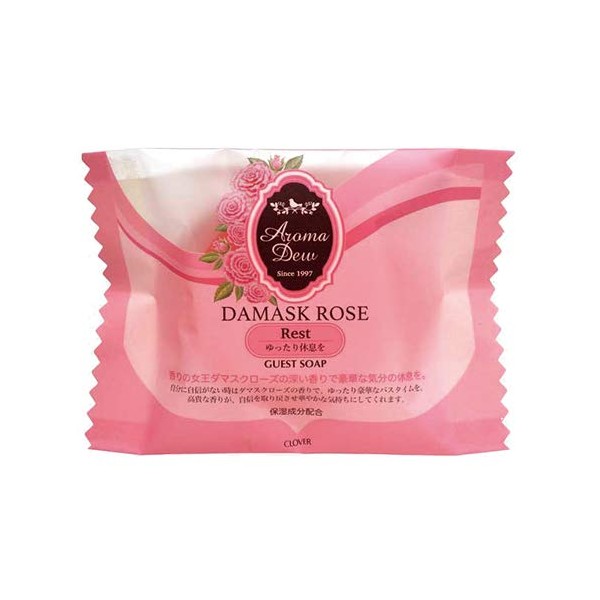 Clover Corporation AromaDuu Glycerin Guest Soap, Damask Rose, 1.2 oz