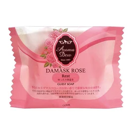Clover Corporation AromaDuu Glycerin Guest Soap, Damask Rose, 1.2 oz (35 g) x 4 Pieces