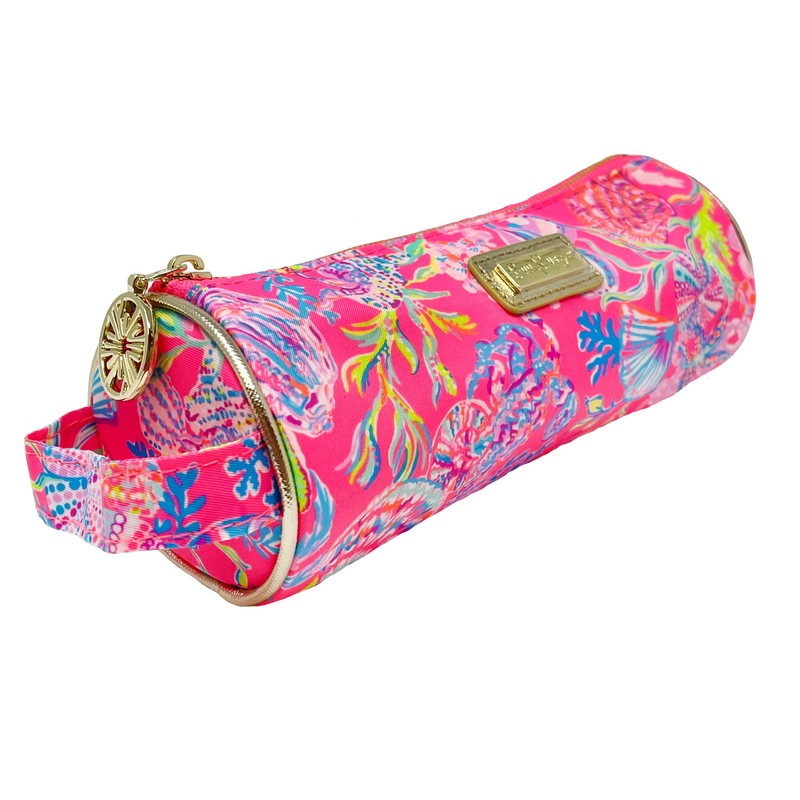 Lilly Pulitzer Cute Pencil Case, Colorful Zipper Pouch for Office