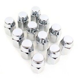 (2) 4.25" Closed Center Caps & (12) Chrome Trailer Wheel Lug Nuts