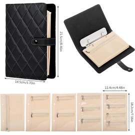 Tefola Joyero de Viaje, Portátil Organizadora para Joyas Bolsas de Almacenamiento para Aretes Anillos Collares Pulseras Pendientes (Negro)
