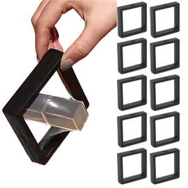 Letaya Gift Box Wrapping 3D Wrap Case, Thin, 3D Floating Decoration, Clear, Sealed Wrap, 3D Display Case (Set of 10), 9 x 9 x 2)