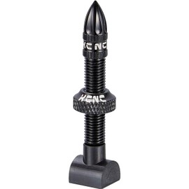 KCNC 761066 Aluminum Tubeless Valve, Pack of 2, 2.6 inches (65 mm), Black