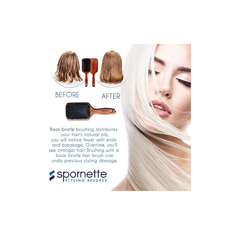 Spornette Deville Cushion Paddle Brush - Cepillo de cerdas de