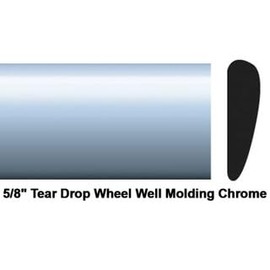 5/8″ Tear Drop Wheel Well Molding (100 Feet) (Chrome)