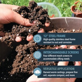 Worm Castings Sifter - 4 Screens