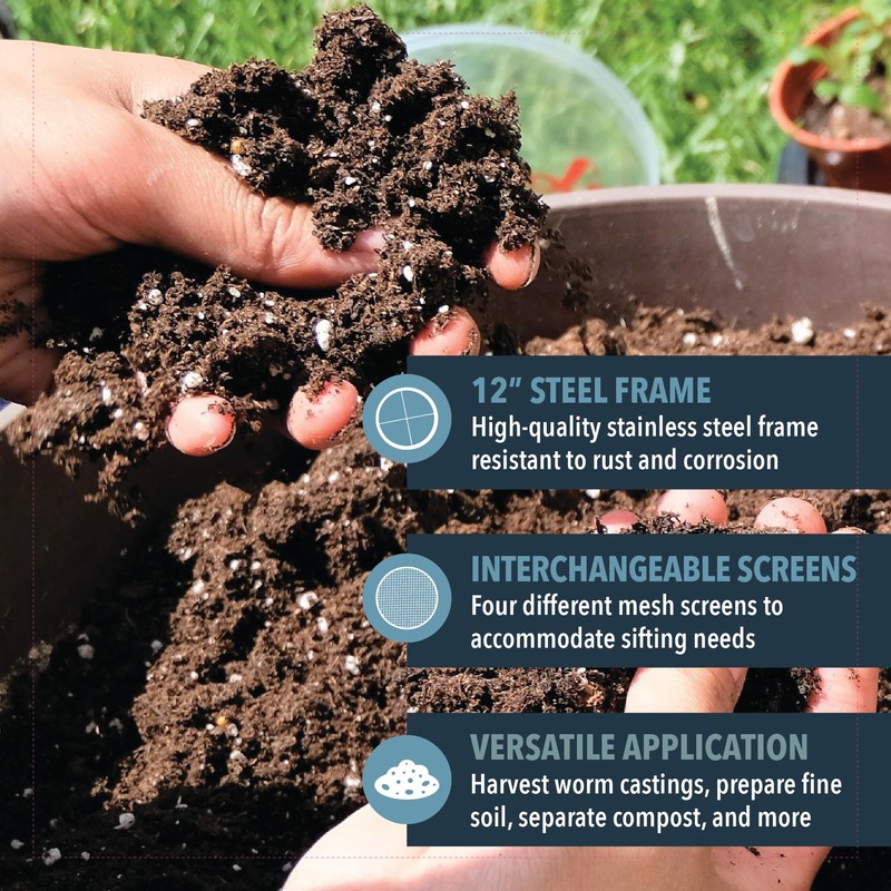 Worm Castings Sifter - 4 Screens