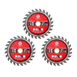 FOCSTOL TCT Wood Cutting Blade - 3pcs 3''(75mm) Wood Cutting Circular Saw Blade for Cutting Wood Plastic for Angle Grinder Arbor 3/8''(10mm)