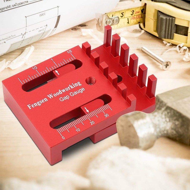 Woodpecker Tools,Saw Seam Gauge Woodworking Feeler Ruler Depth Measuring Ruler,
