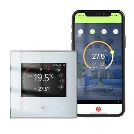 Smart Thermostats,WiFi Smart Thermostat Temperature Controller Weekly Programmable Touch Control/Mobile APP/Voice Control Compatible with Alexa/Google Home, for Water Heating 5A