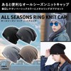 ZENZERO Men's Knit Cap, All Seasons, Ring Included, gray (dark