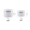 Bamboopack 3 x 250ml White Plastic Cosmetic Containers with Silver