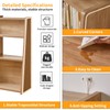 Aibiju Expandable Bookcase, 3-Tier Ladder Open Storage Bookshelf, Storage Organizer