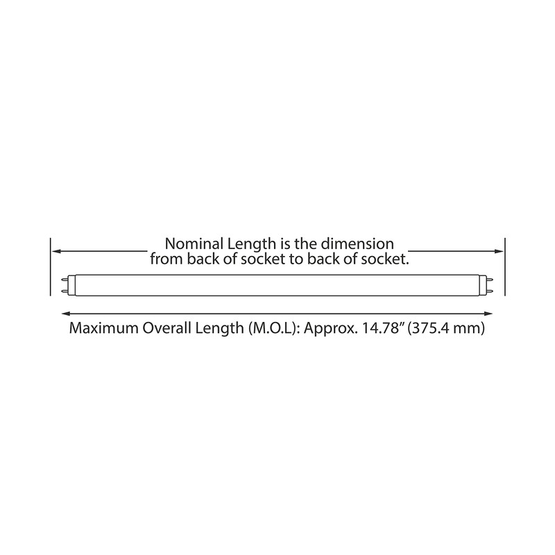 NYLL - 15 Inch/ 15" Plug & Play LED Tube