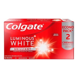 Pasta Dental Colgate Luminous White 2 Pack De 75 Ml