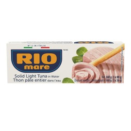 Rio Mare - Solid Light Tuna in Water, Canned Tuna, High in Protein, 80g 3 Count