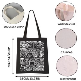 Modern TV Show Fans Gift Modern TV Show Inspired Gift Modern TV Show Merchandise Gift (BLK-m family tote CA)